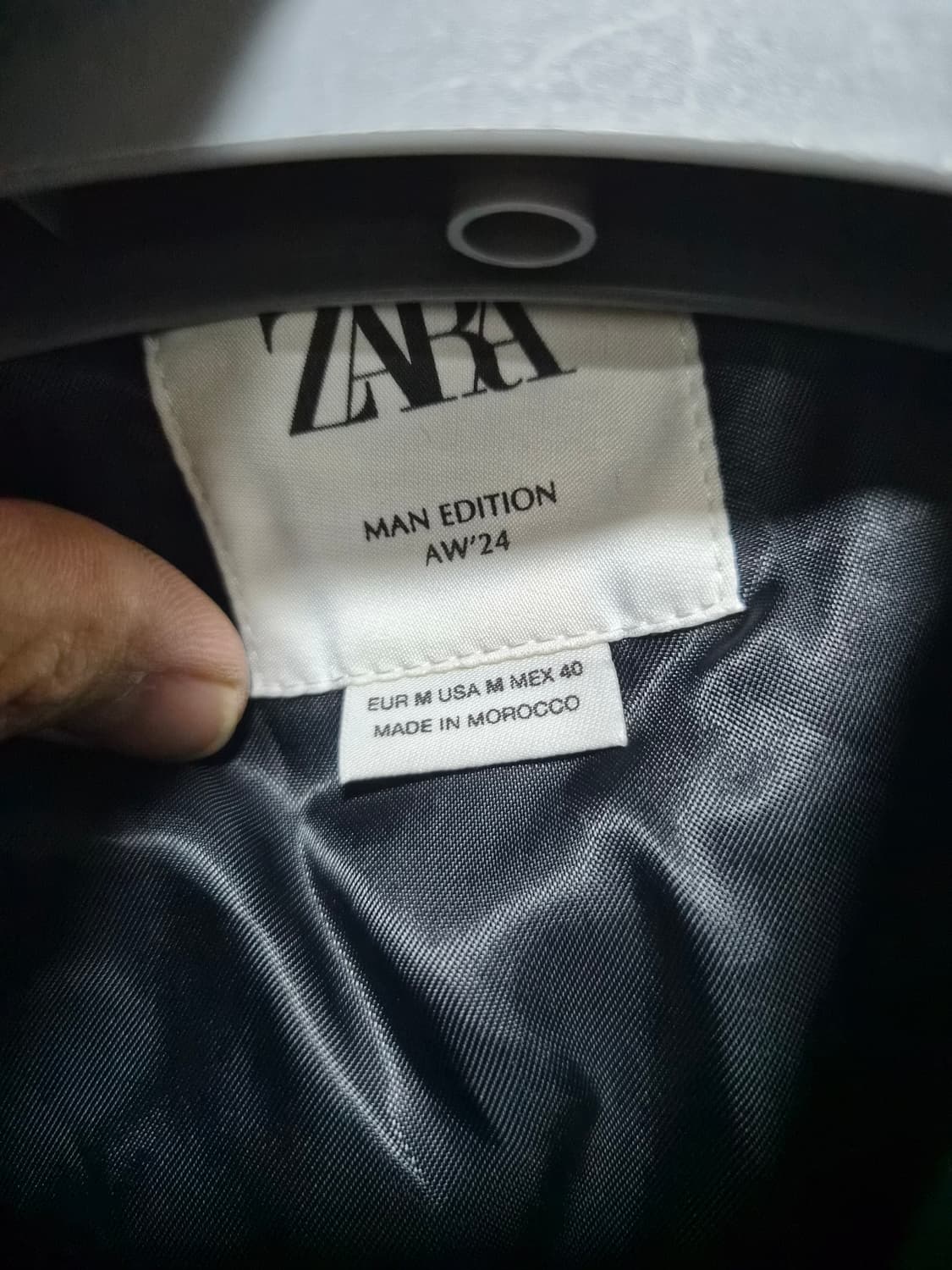 M) ZARA 자라 울 코트 콘트라스팅 칼라 버건디 팝니다 상품이미지3