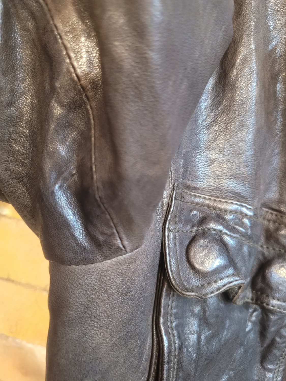 썰스데이 아일랜드 빈티지 양가죽 자켓 L 상품이미지6