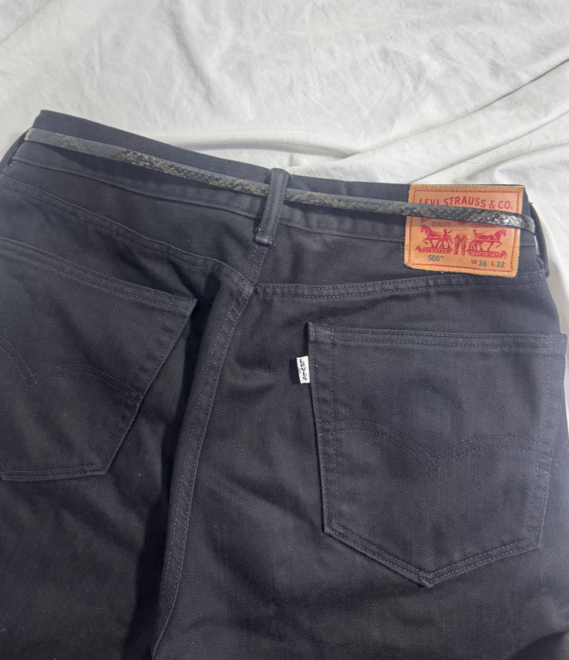 빈티지 크로커다일 레더 벨트 상품이미지3