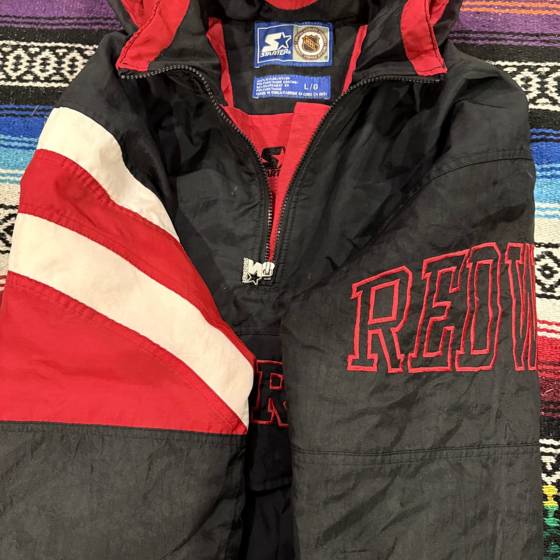90‘s 디트로이트 레드윙스 스타터 아노락 110-115 상품이미지6