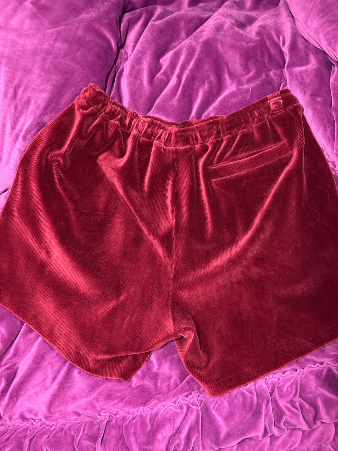 아이앱 버건디 코듀로이 쇼츠 반바지 XL 상품이미지2