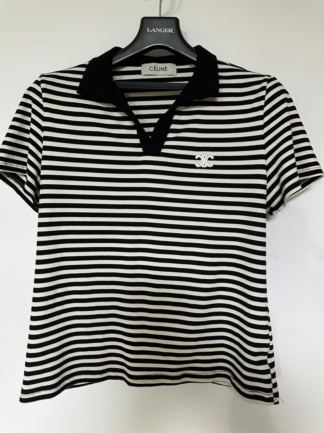 셀린느 스트라이프 반팔 카라티 상품이미지1