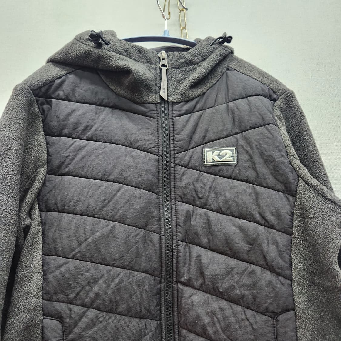 K2 로고 하이브리드 경량패딩/플리스 스트링 후드집업95(M) 상품이미지2