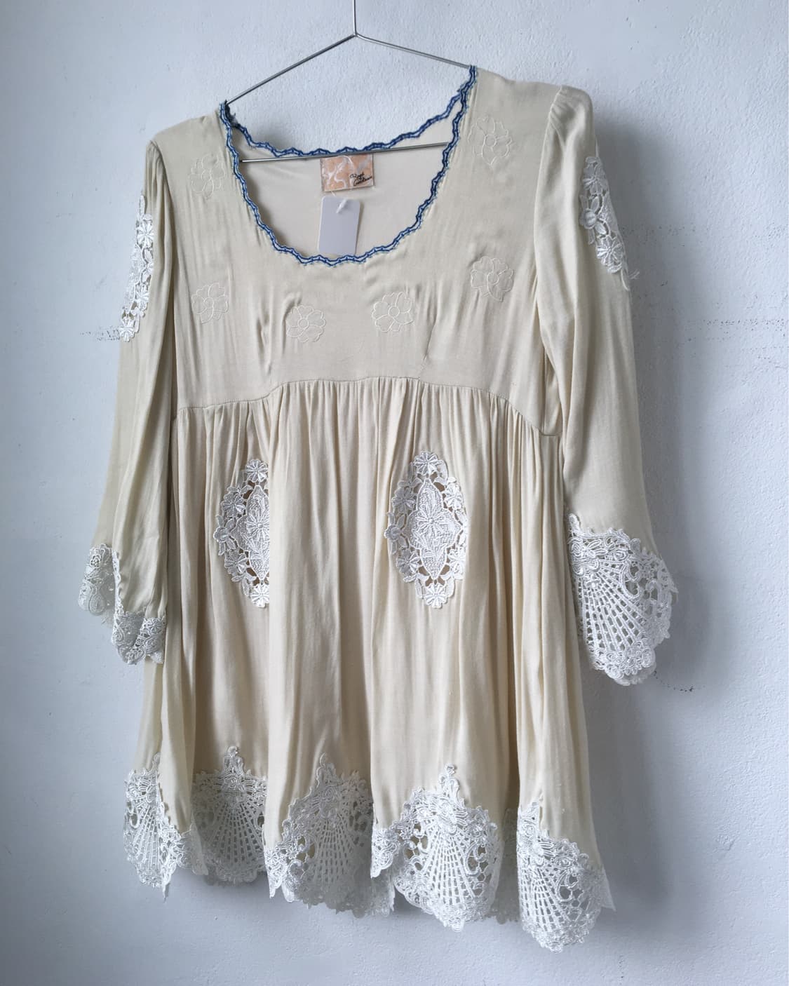 Filet trimming blouse onepiece 상품이미지4