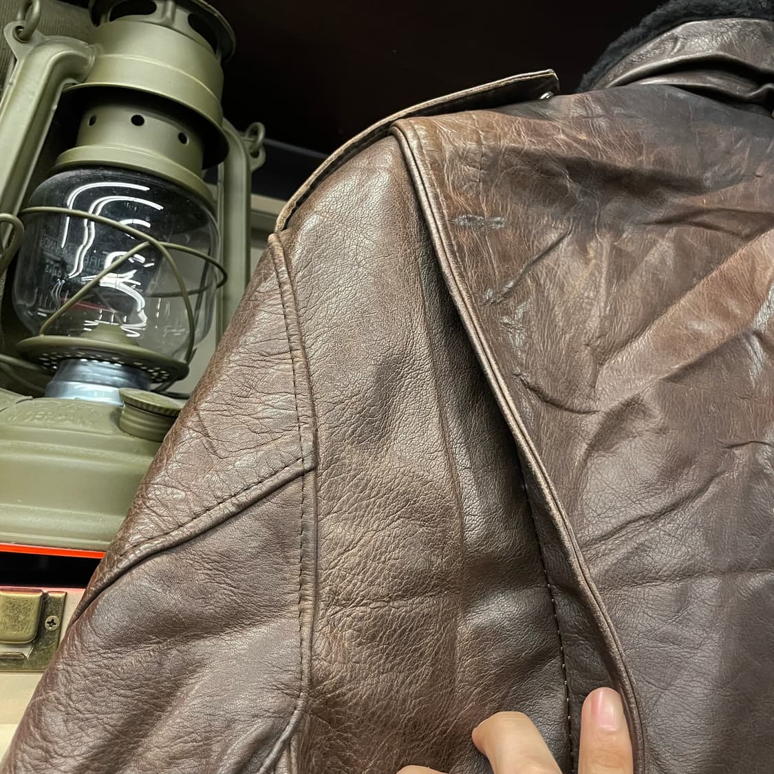 90s USA 빈티지 G-1 항공 봄버 리얼 레더 자켓 상품이미지4
