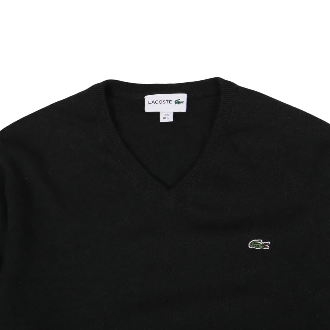 라코스테 챠콜 울 브이넥 니트 상품이미지2