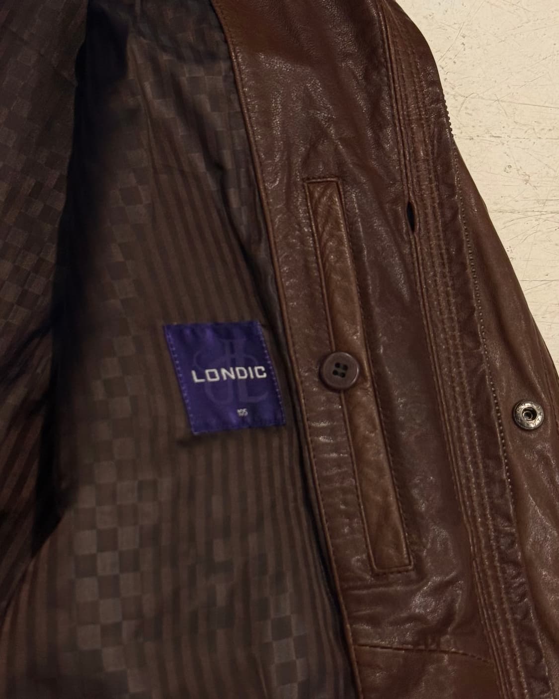 00s LONDI brown Nonkara sheepskin jacket 상품이미지4