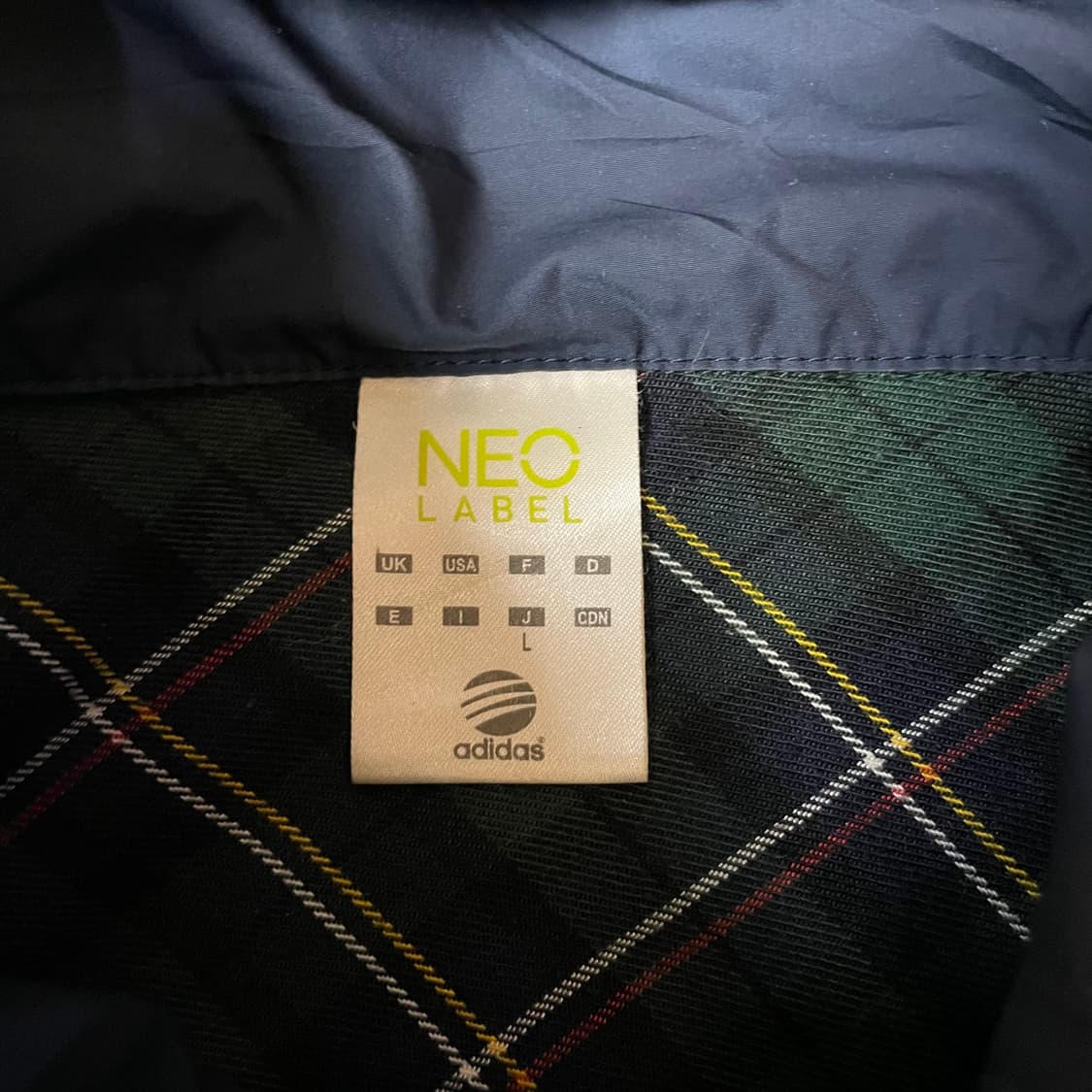 아디다스 연두로고 그린 체크 후드 긴팔 셔츠 자켓 L 상품이미지4