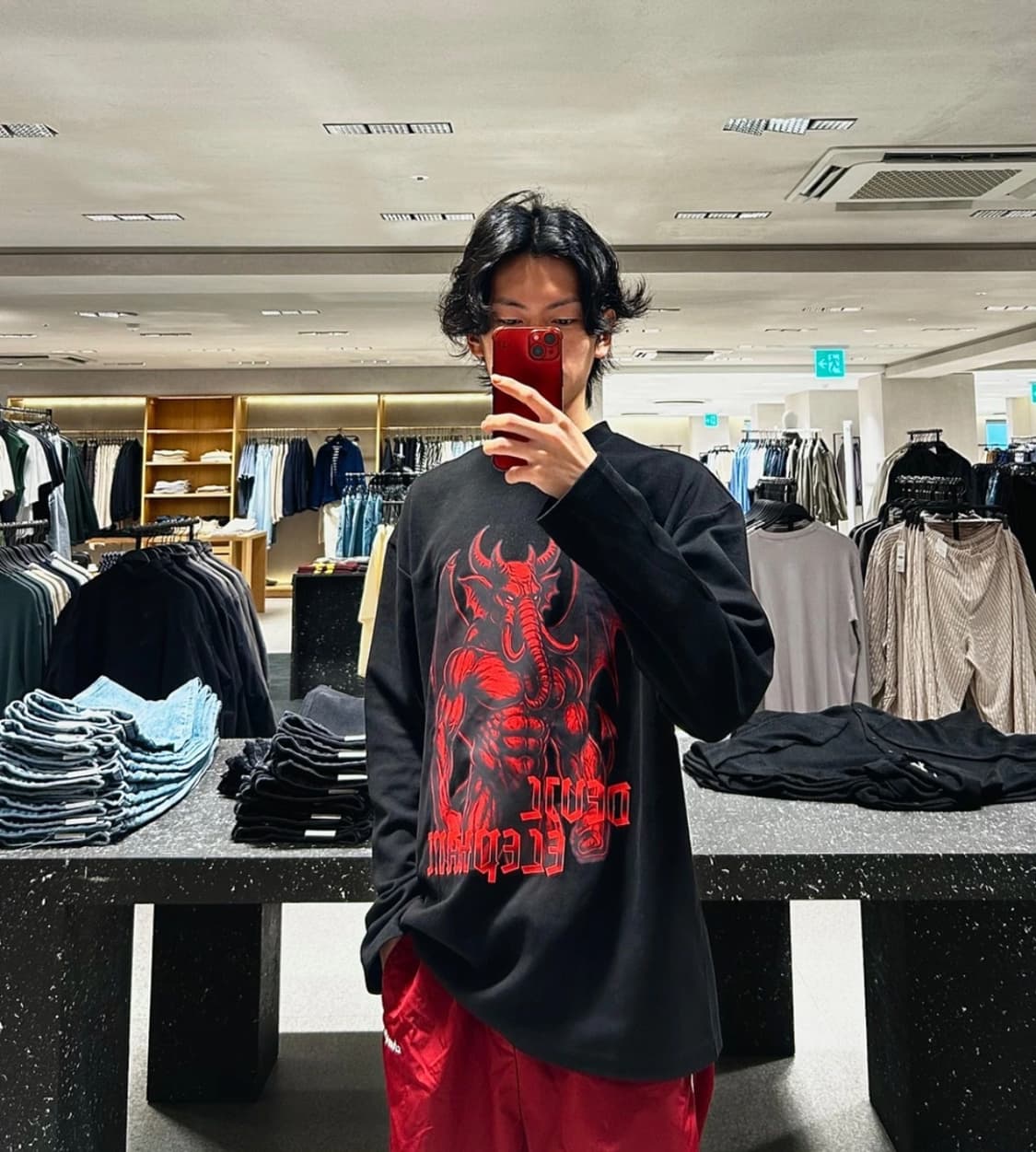 CRAZY WORLD - DEVIL ELEPHANT (드랍숄더 긴팔) M 상품이미지4