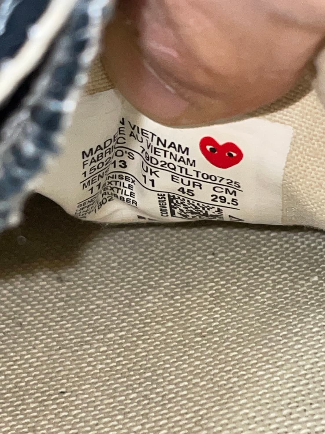 컨버스 X 꼼데가르송 척 70 블랙 295 상품이미지10