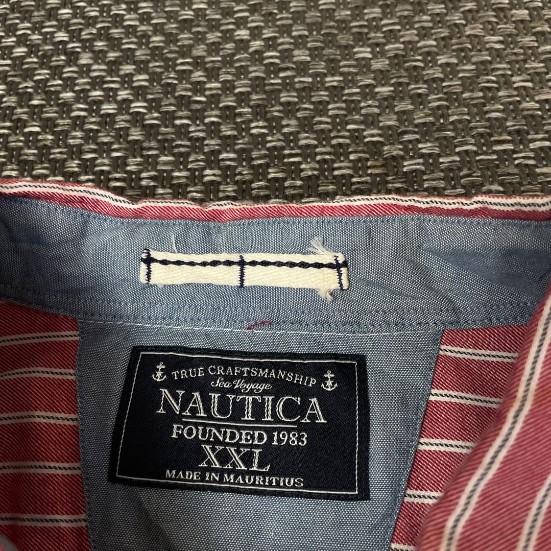 노티카 핑크 스트라이프 투포켓 긴팔 셔츠 2XL 상품이미지4