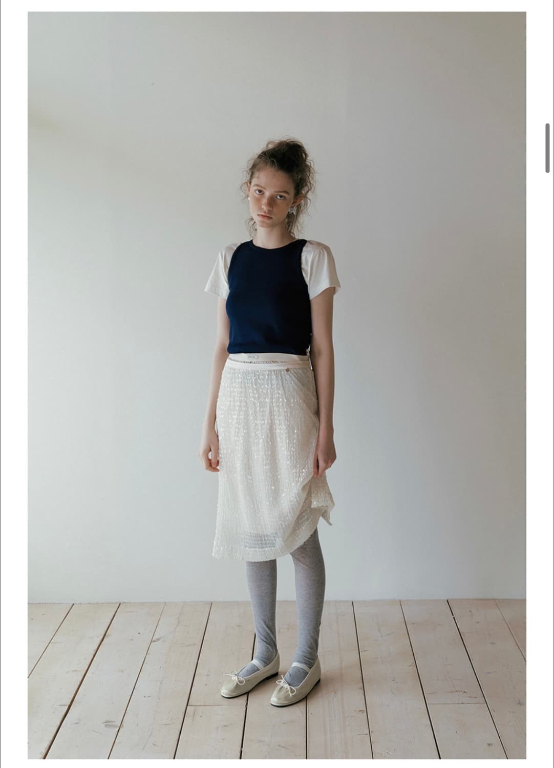 오버듀플레어 스팽글 레이어 스커트 상품이미지3