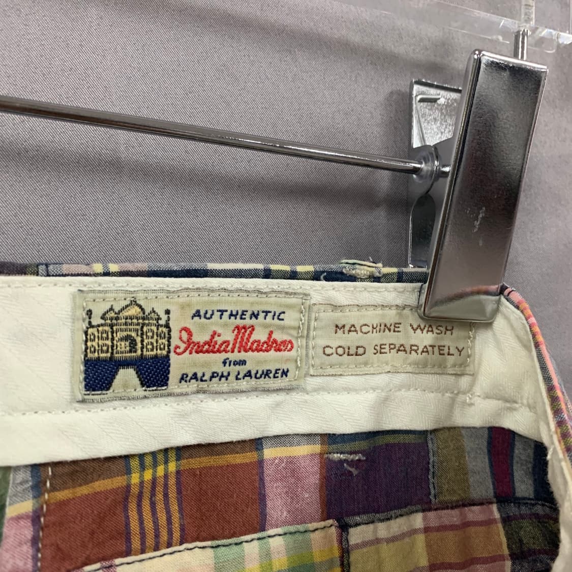 30인치 폴로랄프로렌 마드라스 멀티 체크 패치 반바지 상품이미지4