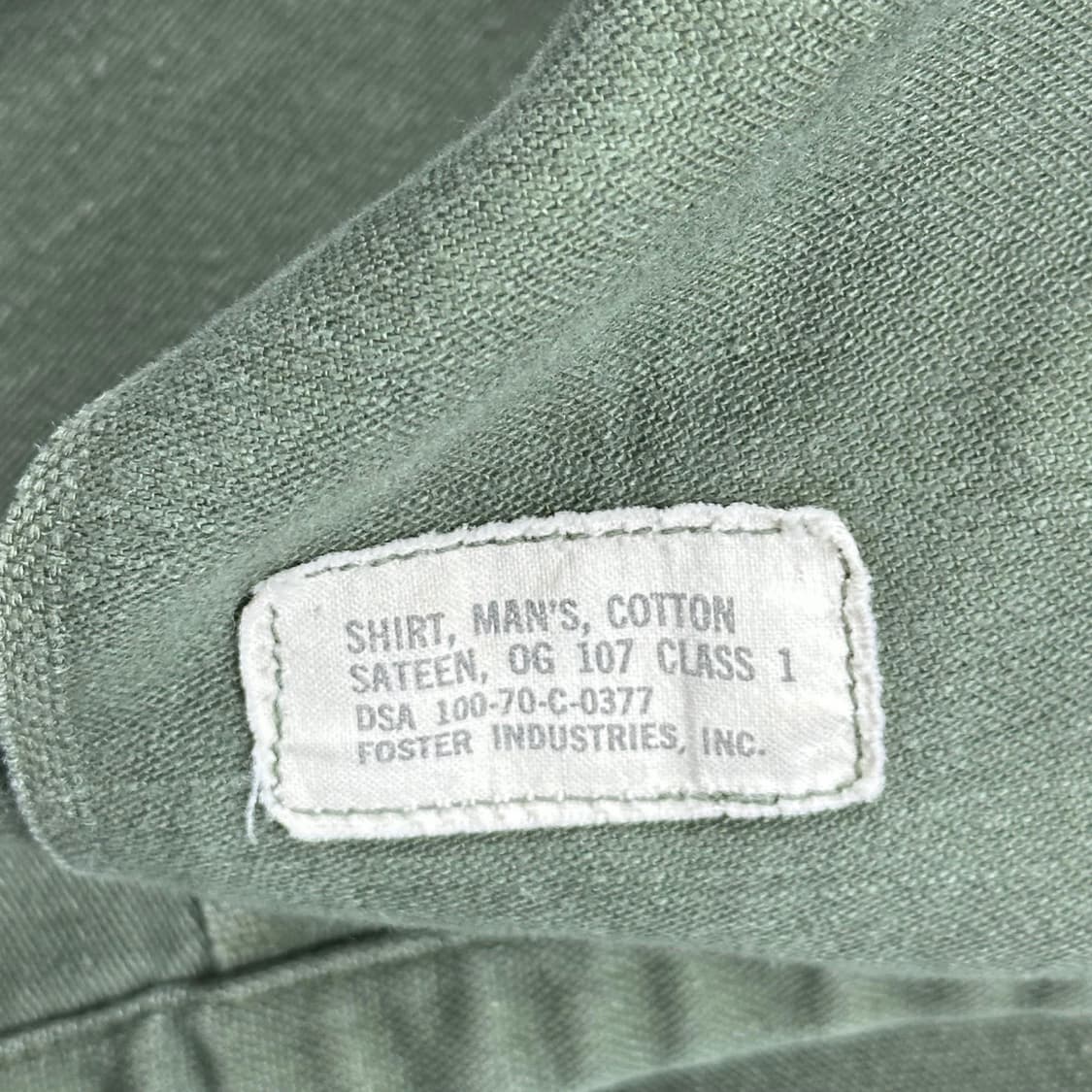 미군 80s 오리지널 US ARMY 카키 유틸리티 셔츠 (M) 상품이미지7