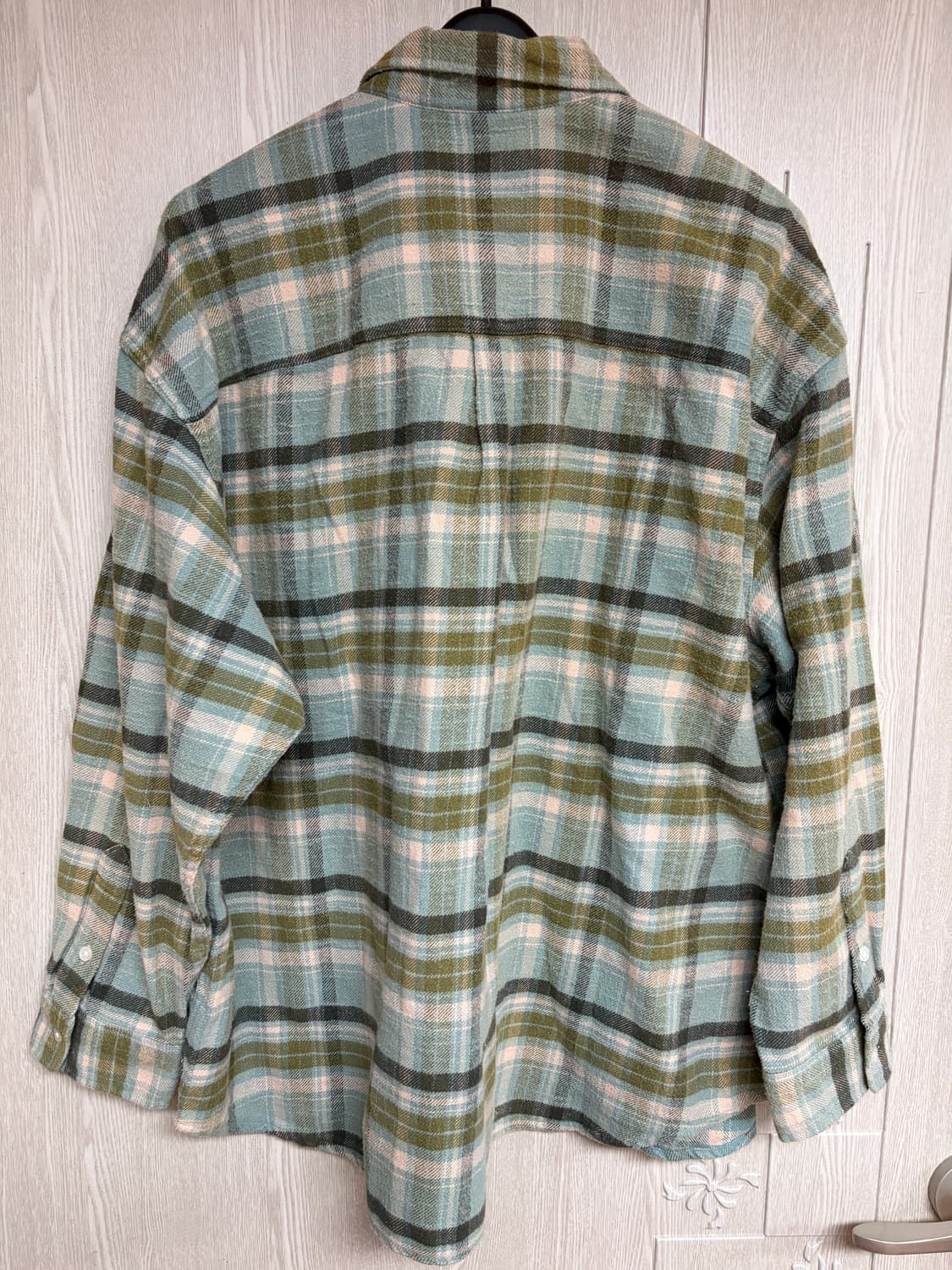 XL) R13 보이프렌드 셔츠 터콰이즈체크 상품이미지2