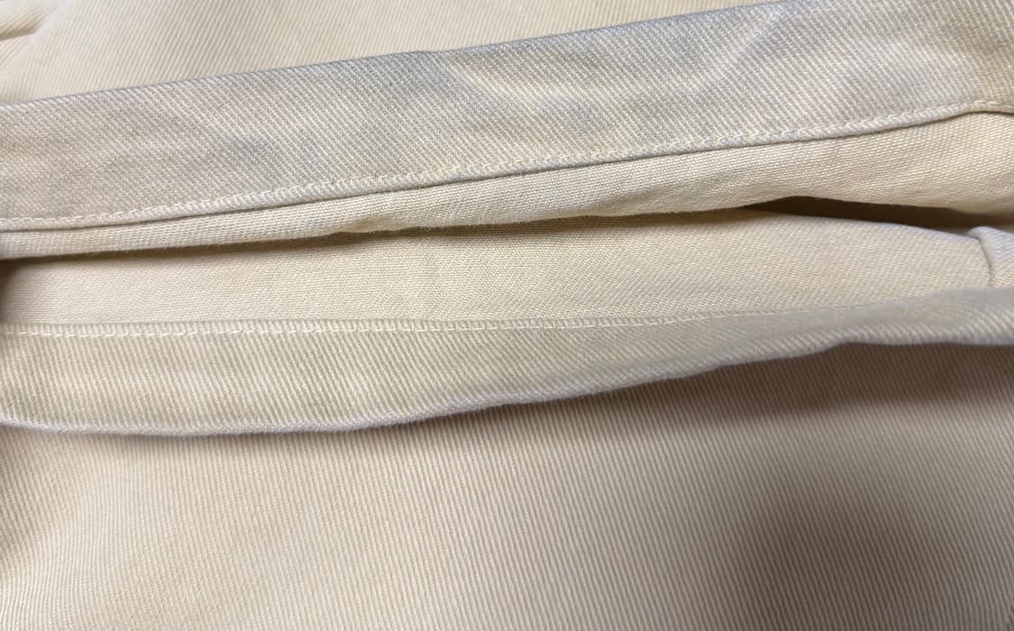 웨이비니스 오블리크 커브드 치노팬츠 옐로우 베이지 상품이미지3