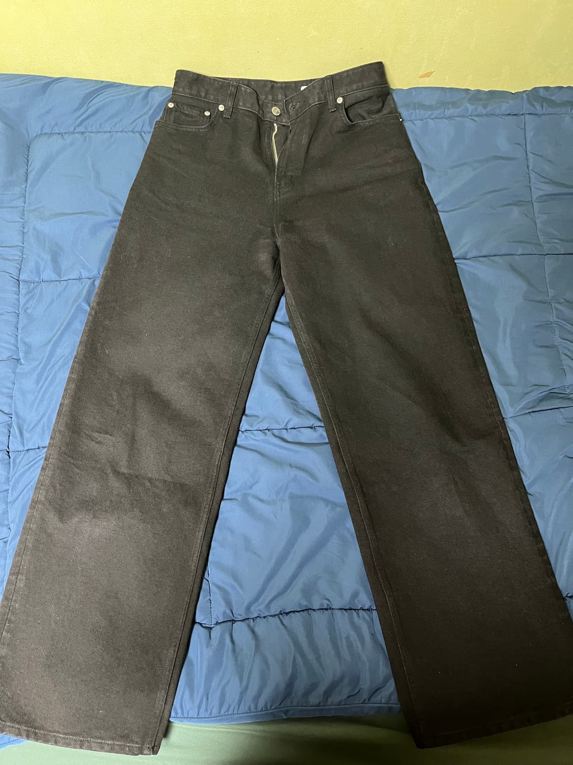 모드나인 블랙 데님팬츠 상품이미지1