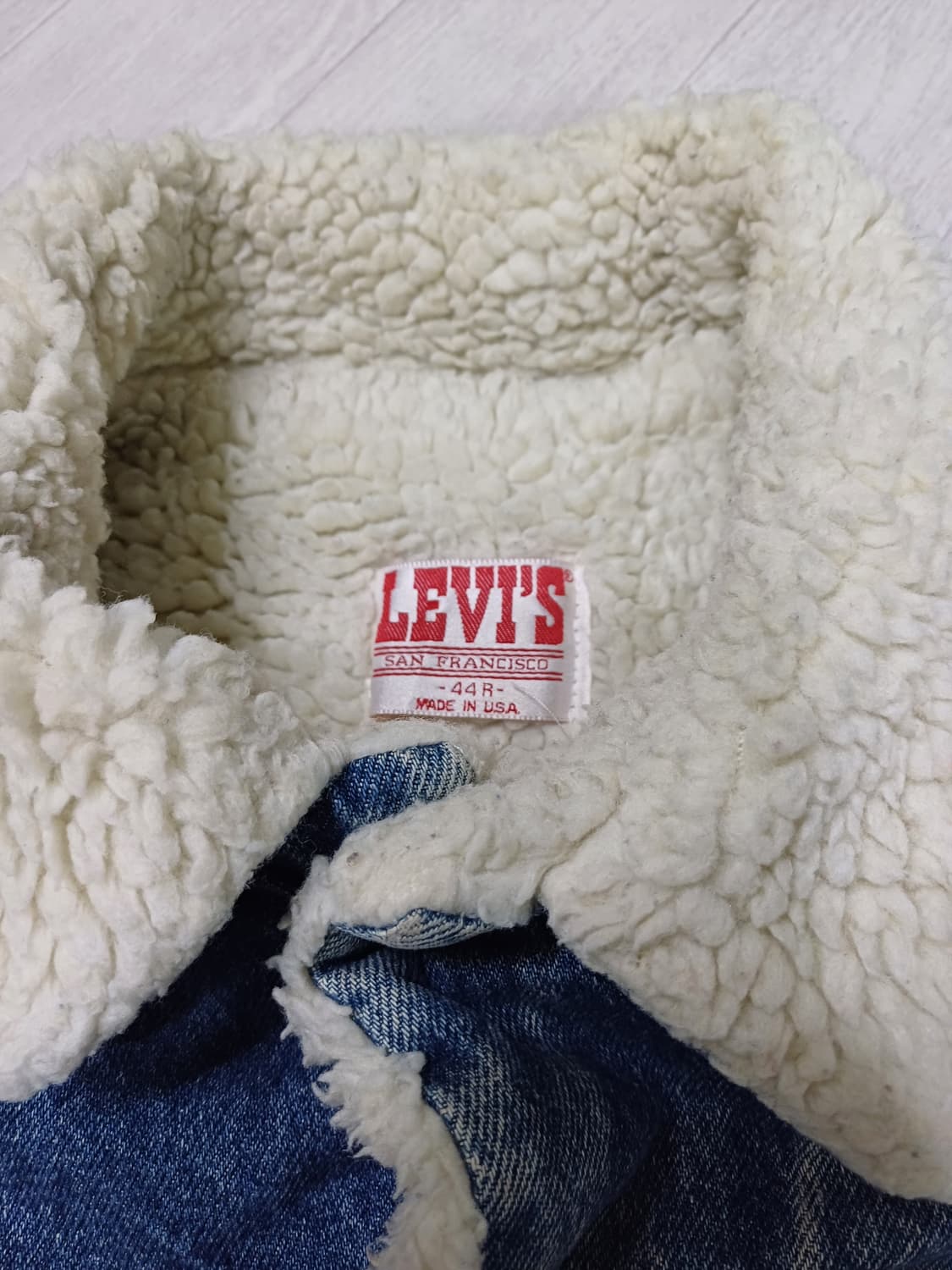 리바이스 made in usa 80s 세르파 트러커데님 자켓 양털 자켓 상품이미지2
