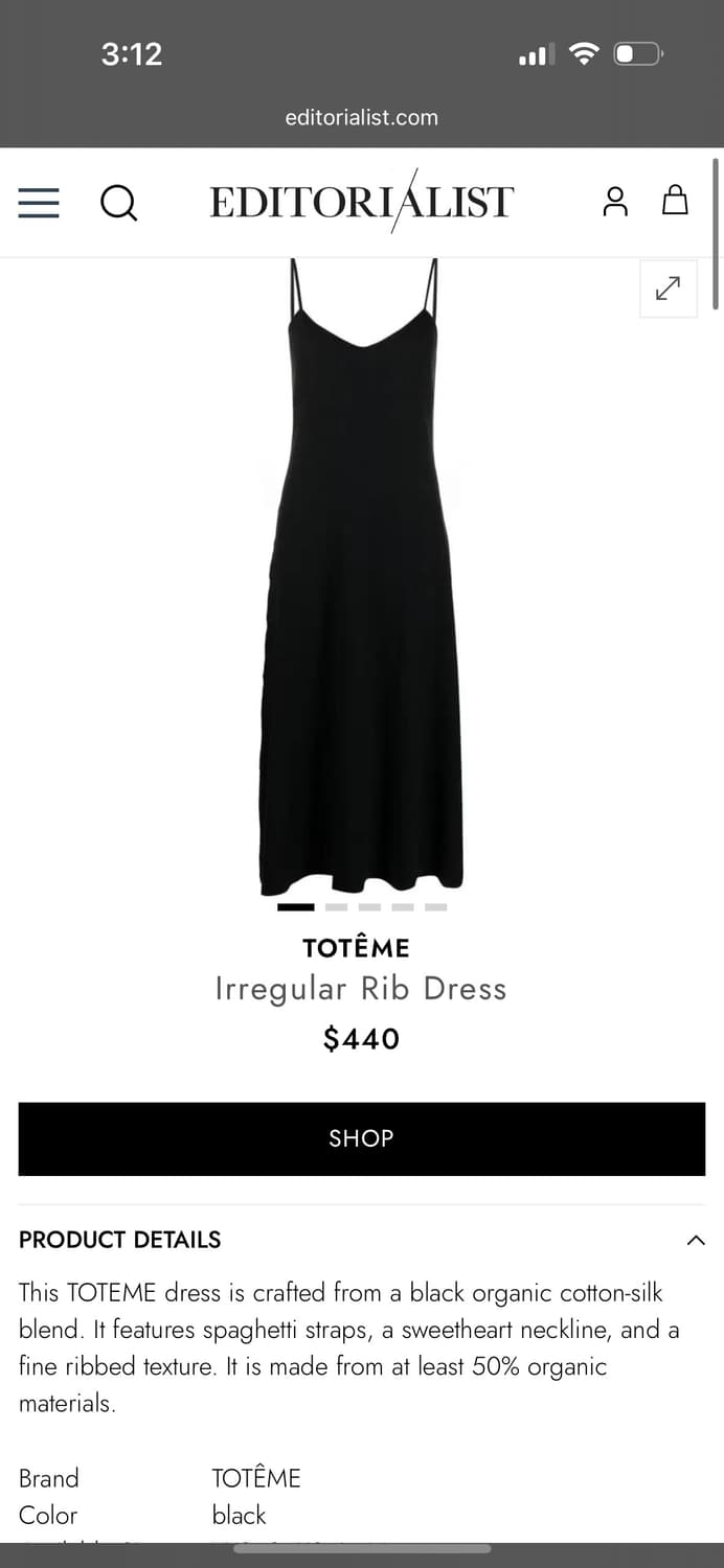 토템 원피스 toteme irregular rib dress 상품이미지2