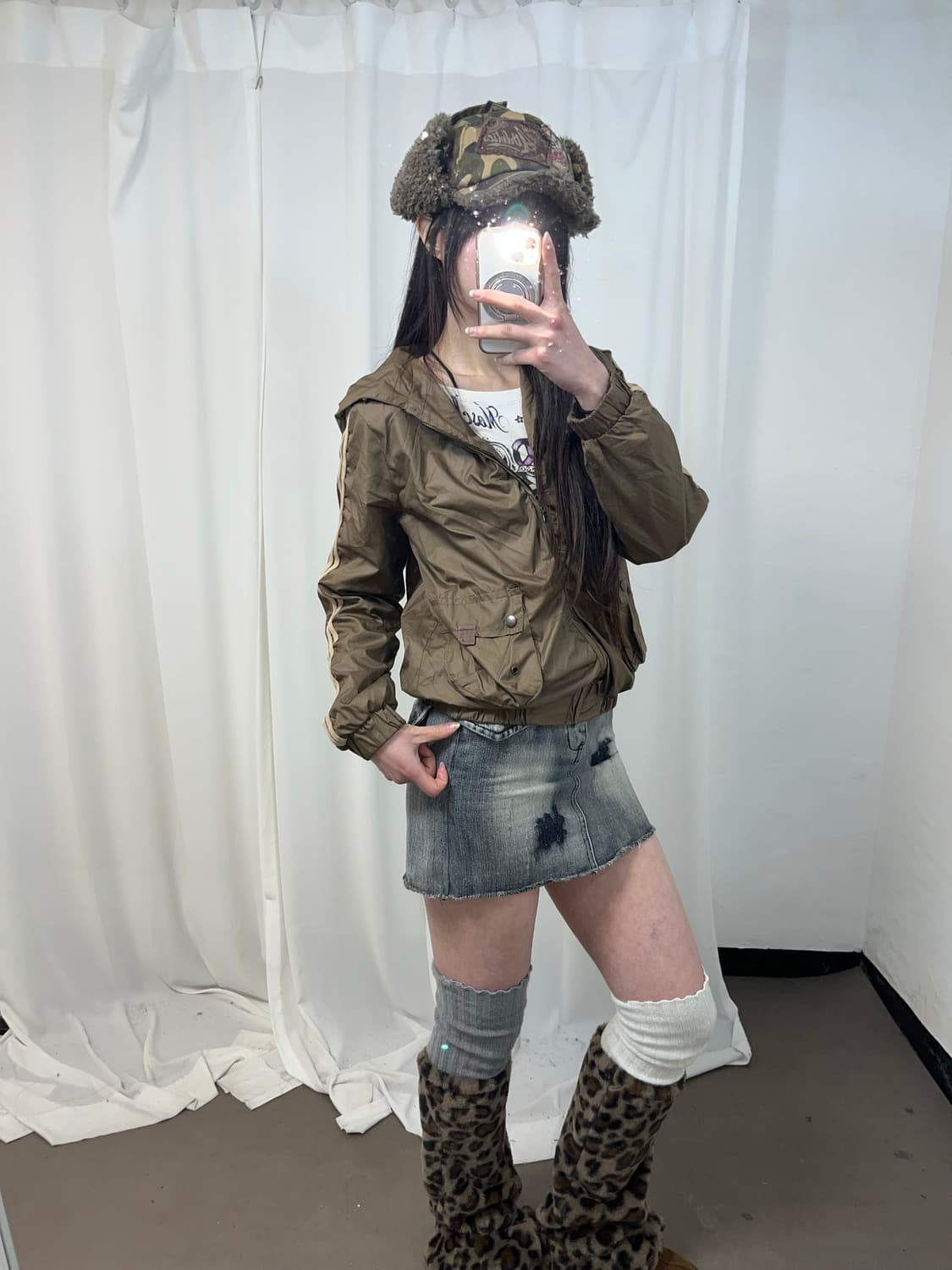 Y2K 카키 캐쥬얼 set (set 할인가) 상품이미지5