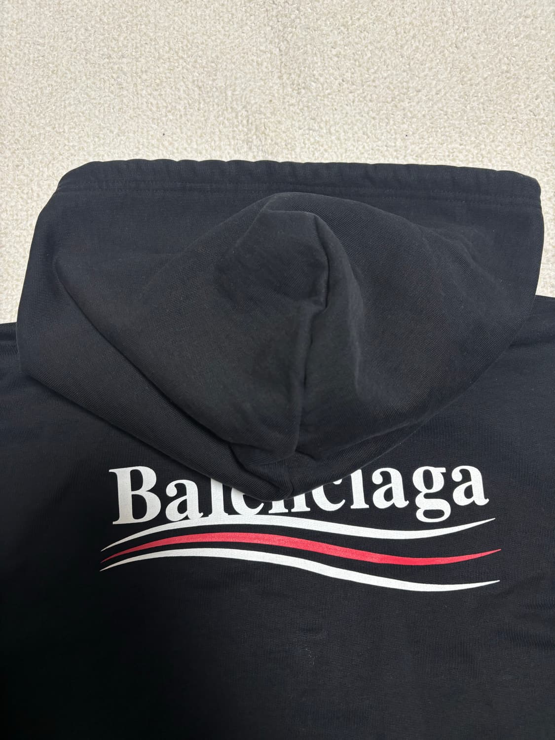 발렌시아가 웨이브로고 후드티 M사이즈 상품이미지2