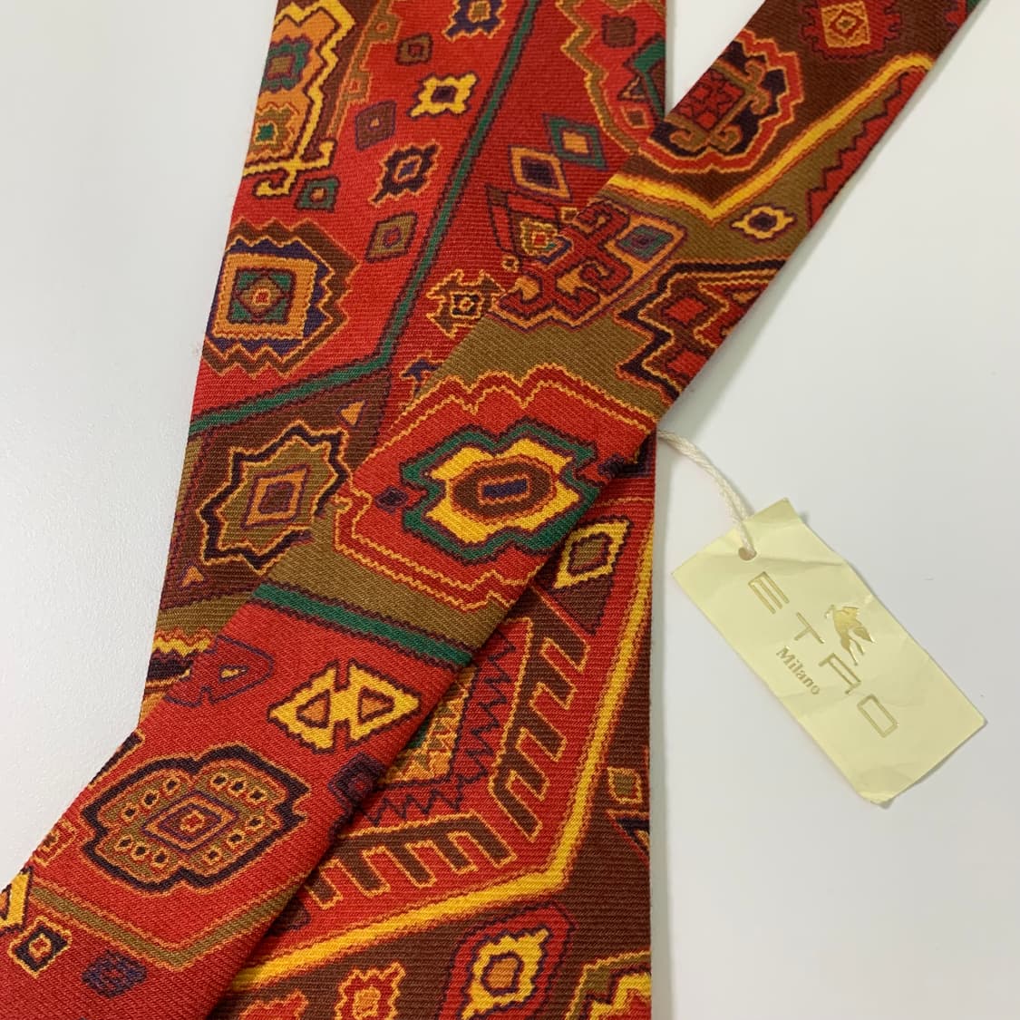 (미사용품) 에트로(ETRO) 명품넥타이 혼용 택달린 A+등급 9.3cm 상품이미지3