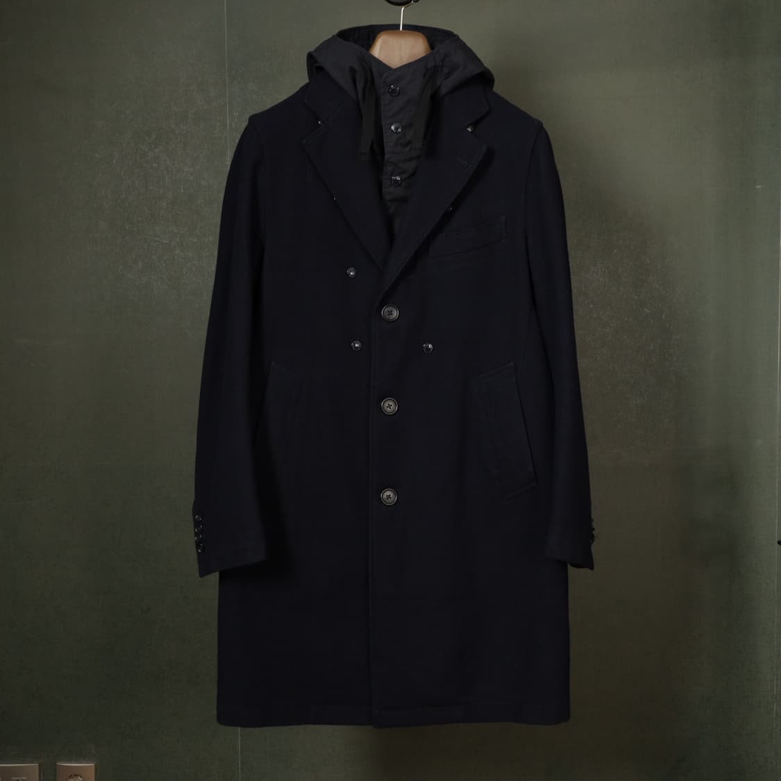 엔지니어드가먼츠 후드 레이어드 체스터필드 코트 상품이미지2