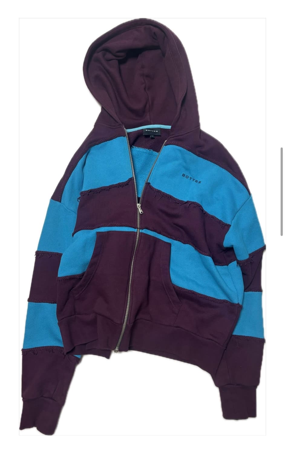 BOTTER 로고 스트라이프 후드 집업 상품이미지3