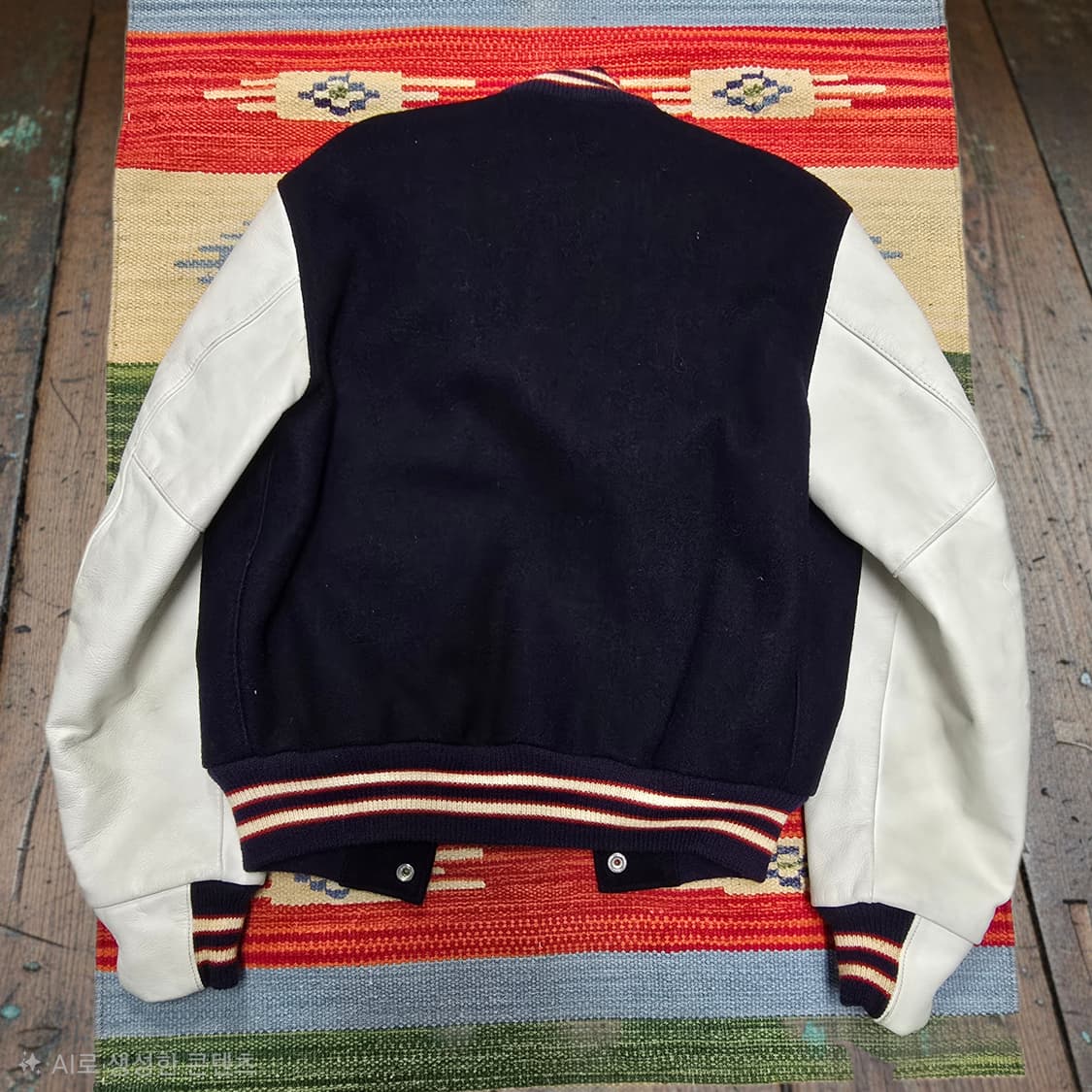 빈티지 90년대 골든베어 레더 울 바시티자켓 S 상품이미지8