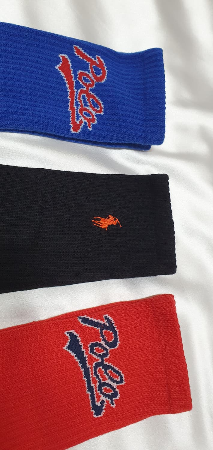 블루 블랙 레드 오렌지 폴로 랄프로렌 양말 상품이미지8