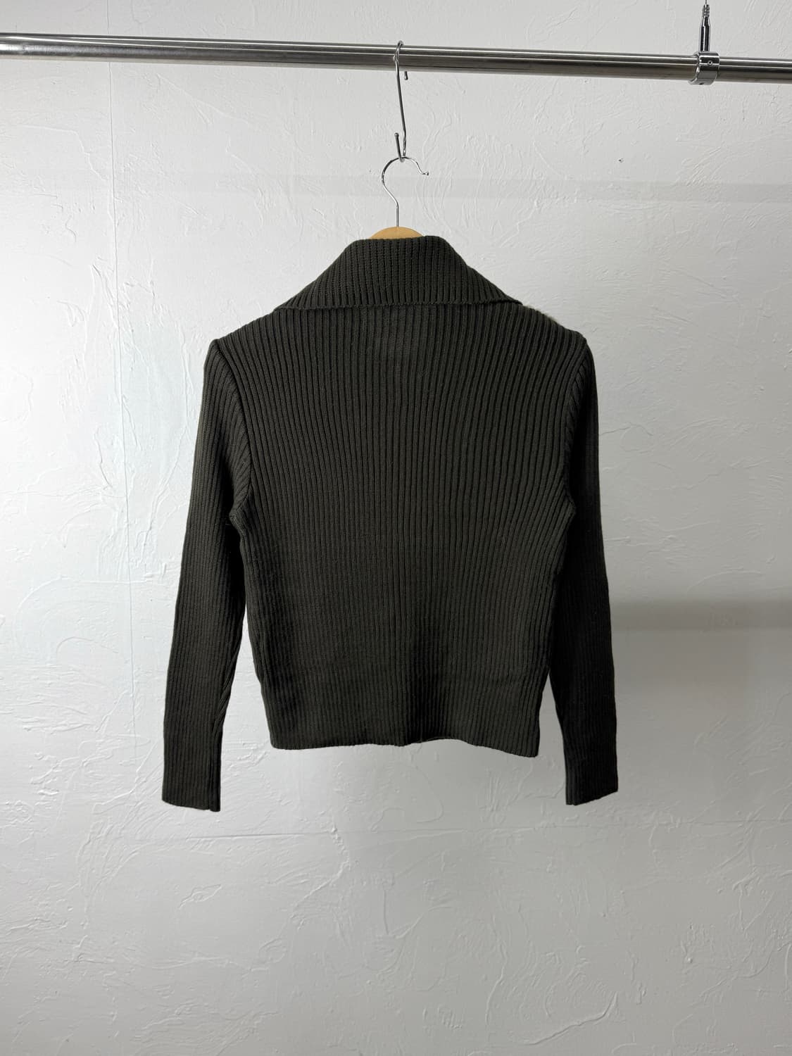 JPN 퍼 니트 하이넥 집업 상품이미지5