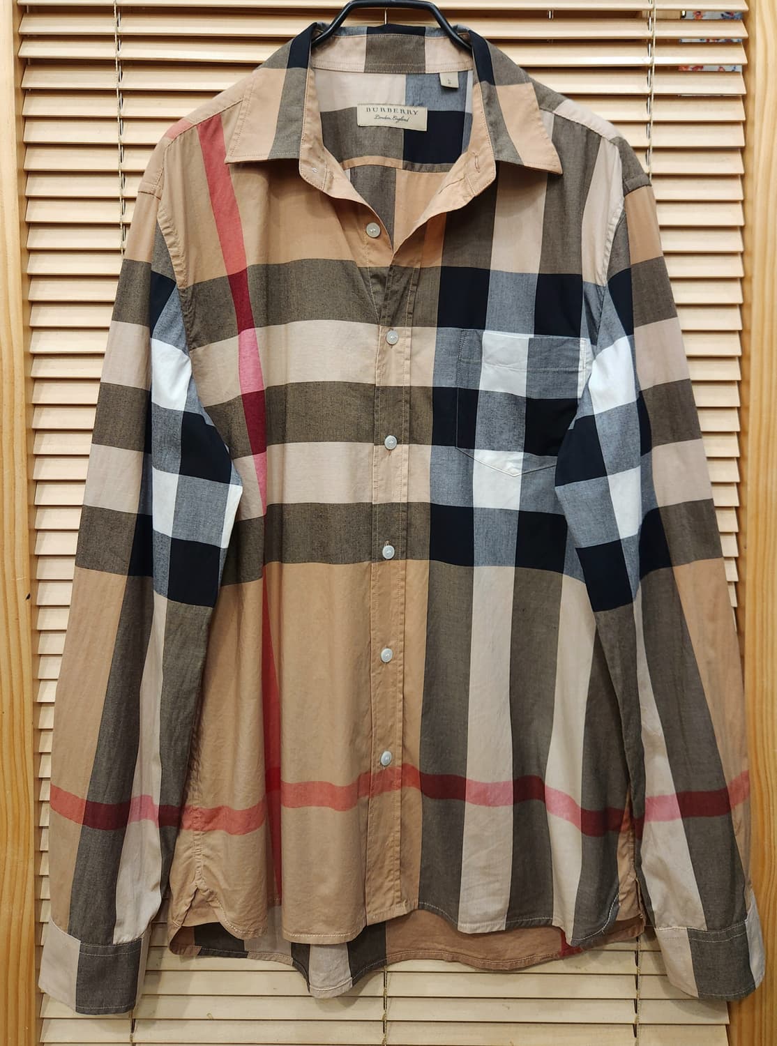 버버리 아카이브 코튼 체크셔츠 상품이미지1