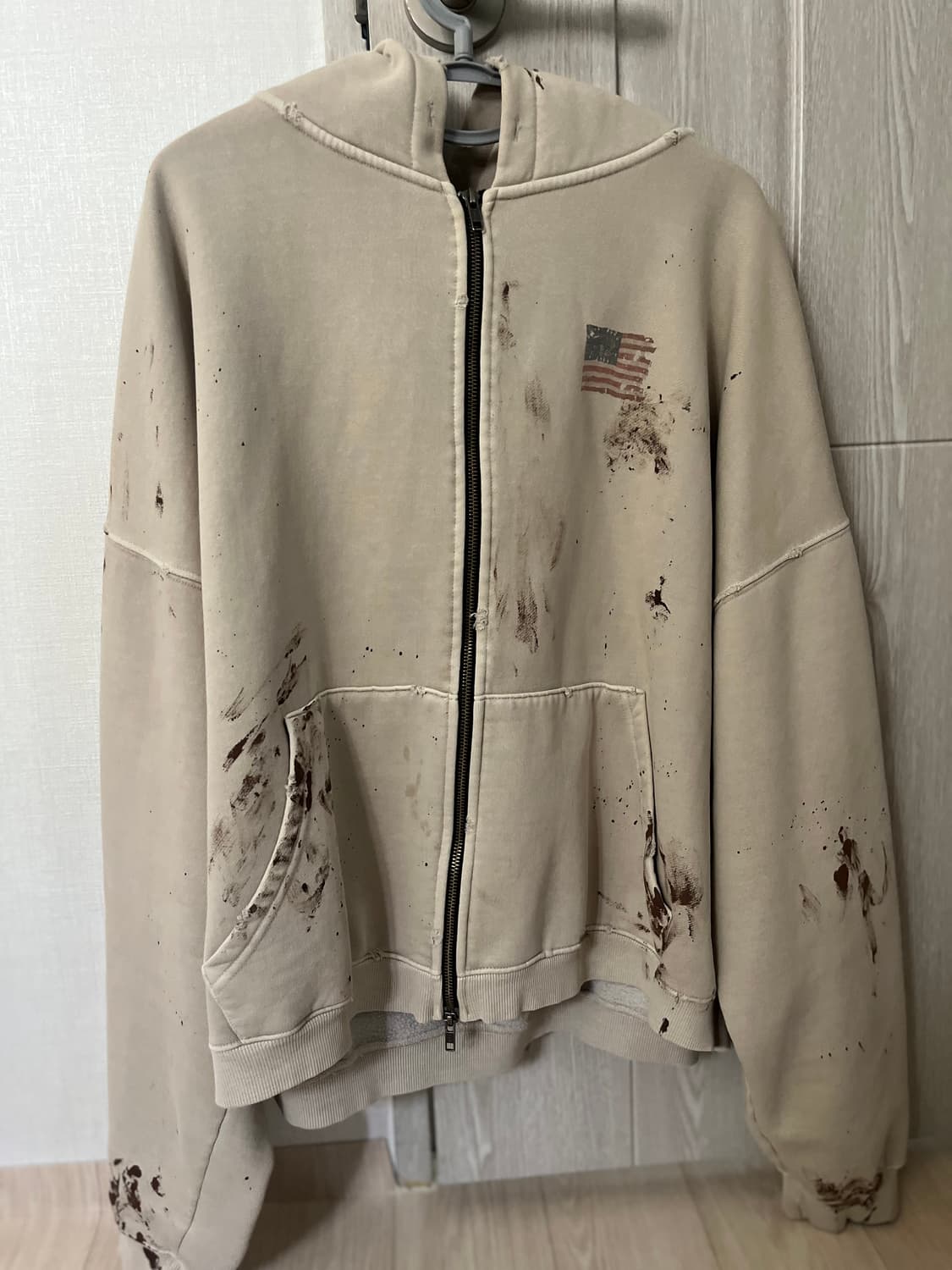 언더마이카 성조기 후드집업 상품이미지2