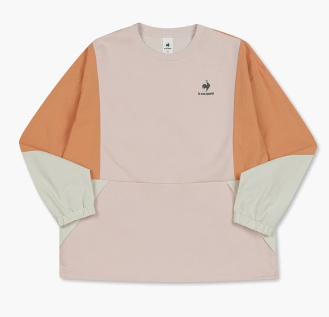 (95)르꼬끄 공용 우븐 믹스 맨투맨  상품이미지1