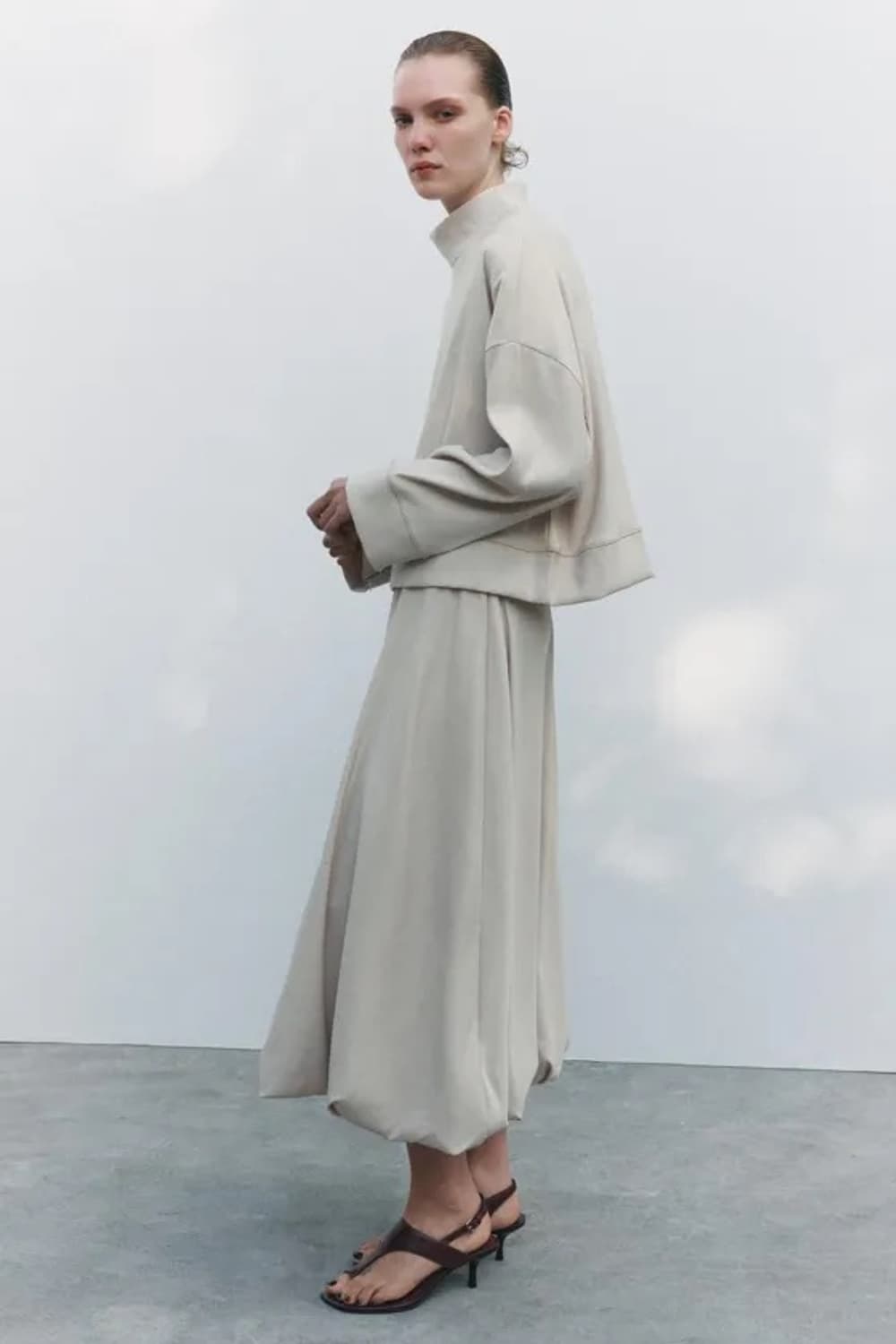 ZARA 자라 볼륨 롱 스커트 상품이미지3