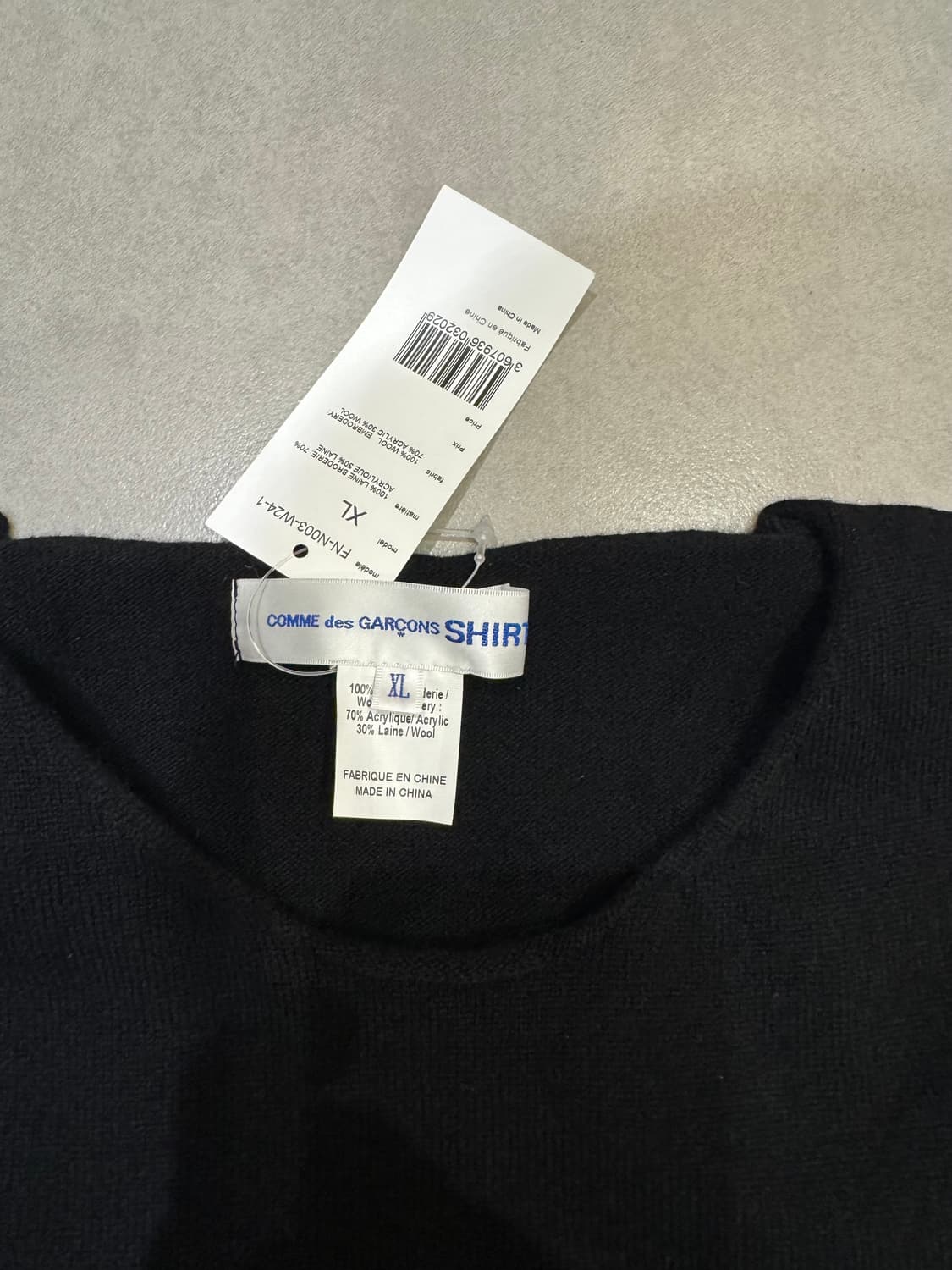 CDG Shirt 100%울 새상품 상품이미지5