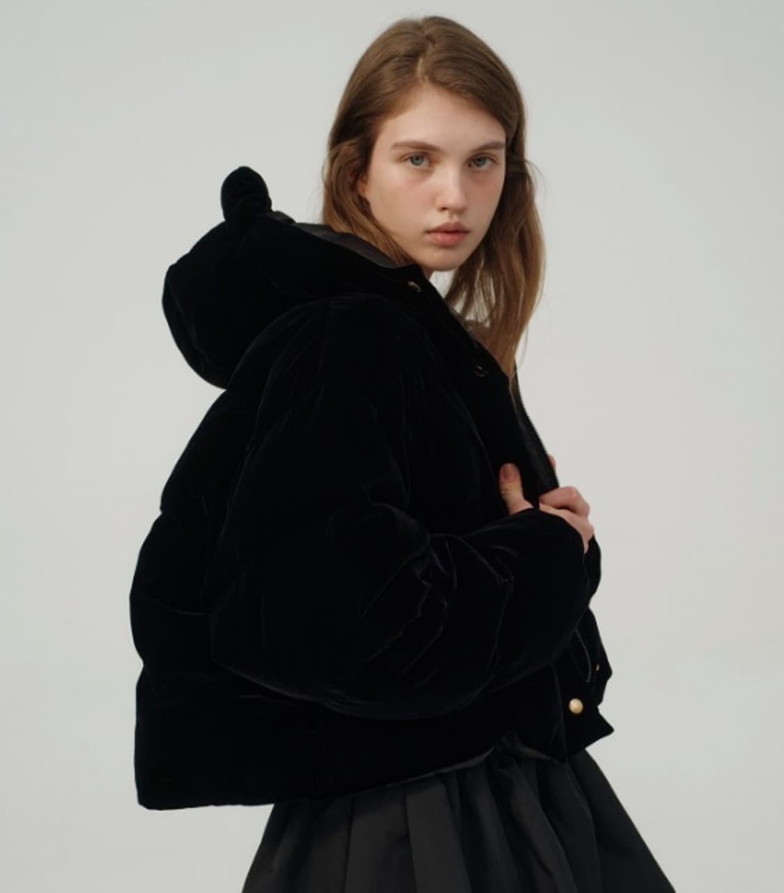 더바넷 벨벳 숏 패딩 상품이미지9