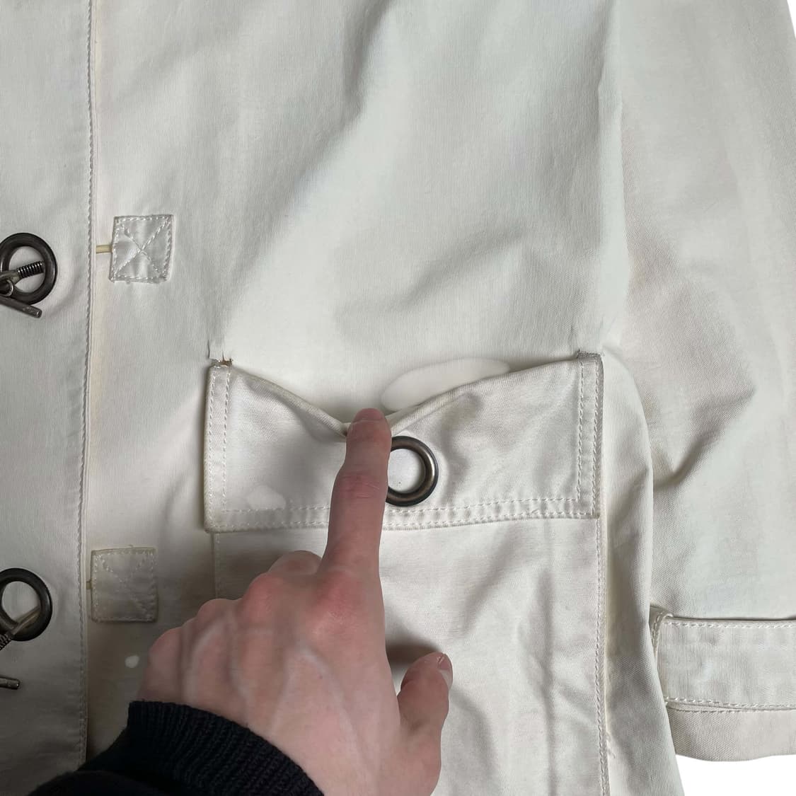 00s armani jeans 아일렛 일자후드 pvc 코트 (italy) 상품이미지10