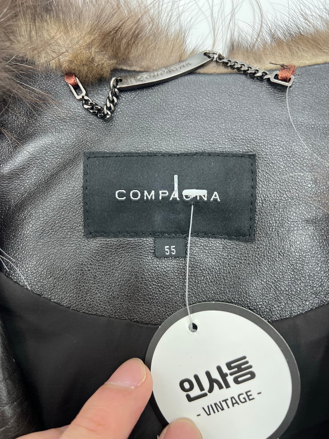 빈티지 양가죽 폭스 퍼 베스트 상품이미지3