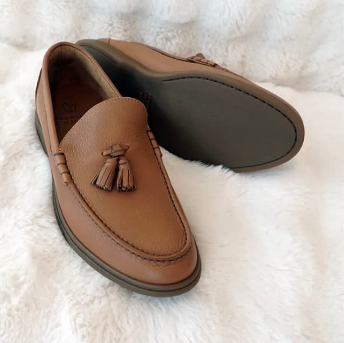 새상품 브루넬로 쿠치넬리 테슬 브라운로퍼 보트슈즈 270 상품이미지3