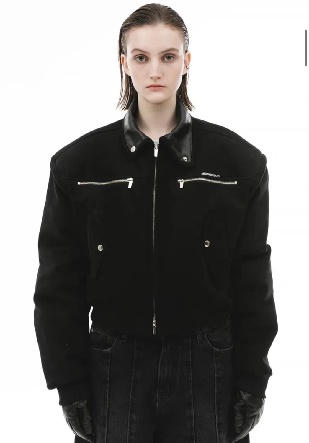 어나더유스 콤비 봄버 2사이즈 상품이미지1