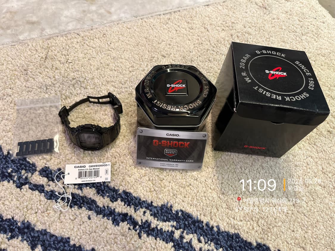 CASIO GMW-5000 풀메탈 블랙 상품이미지2