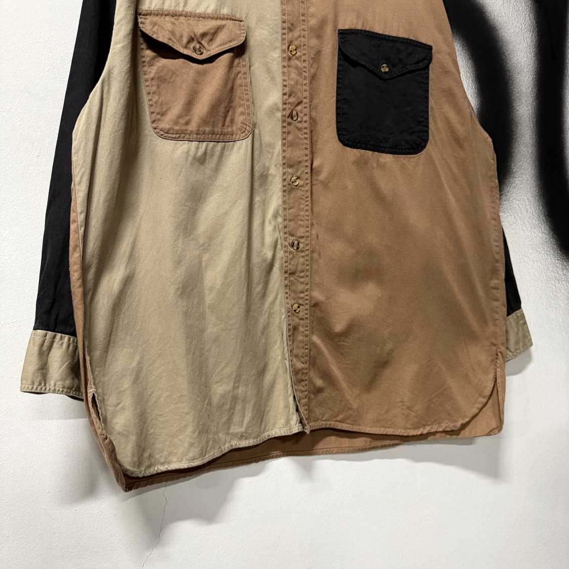 VTG 빈티지 빅사이즈 컬러블록 더블 포켓 코튼 워크 셔츠 상품이미지4