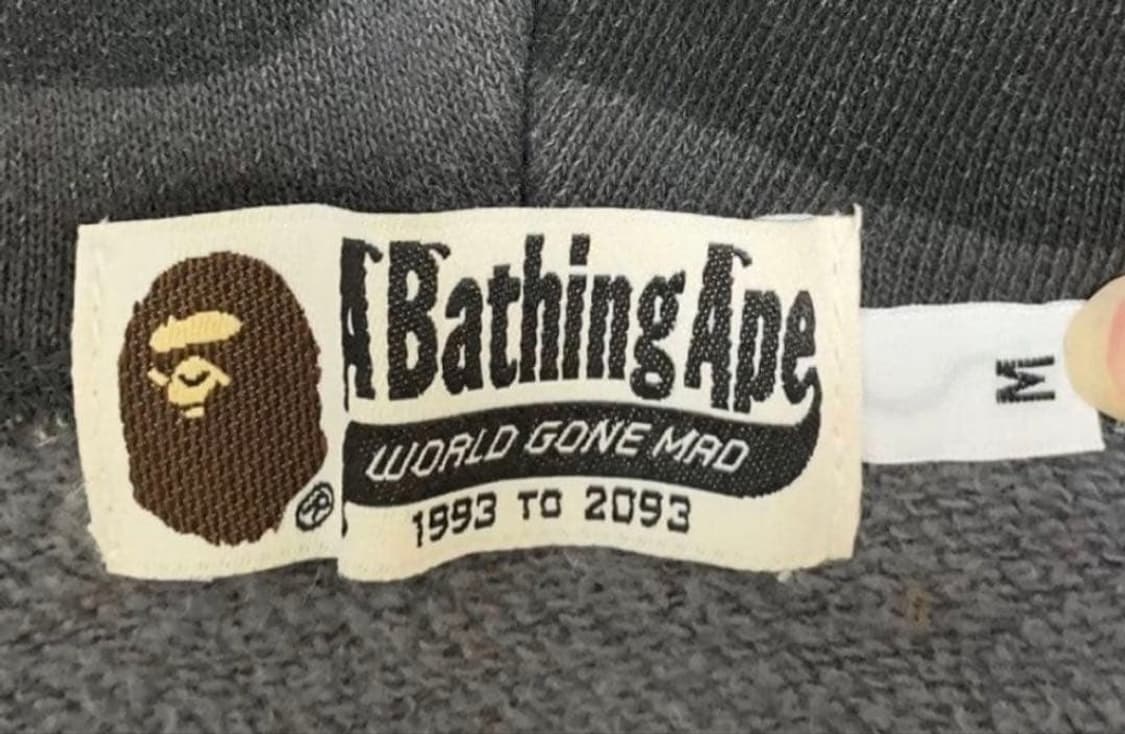 베이프 컬러 카모 BAPE 로고 후드집업 흑계 상품이미지4