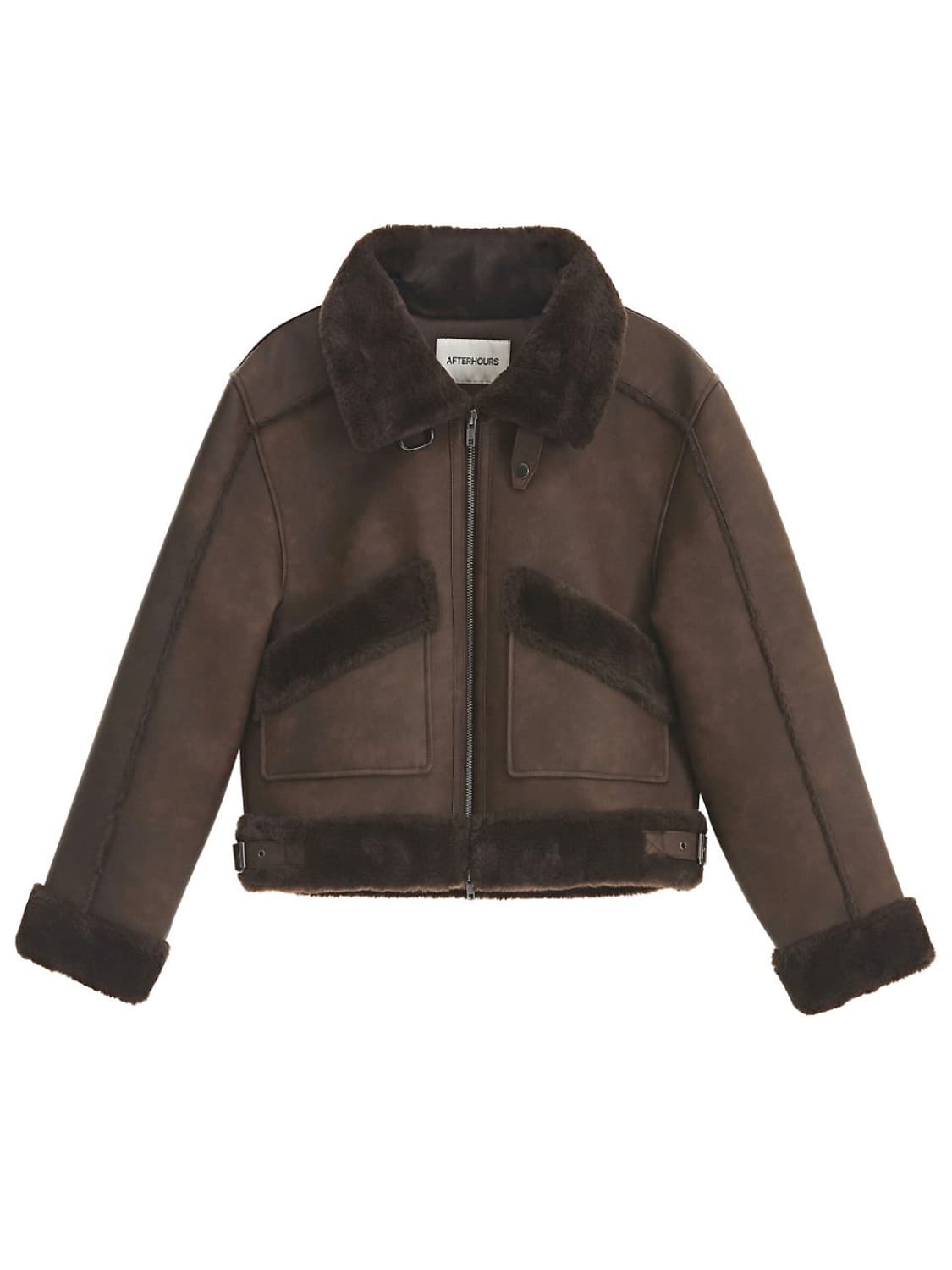 Afterhours 브라운 무스탕 상품이미지1