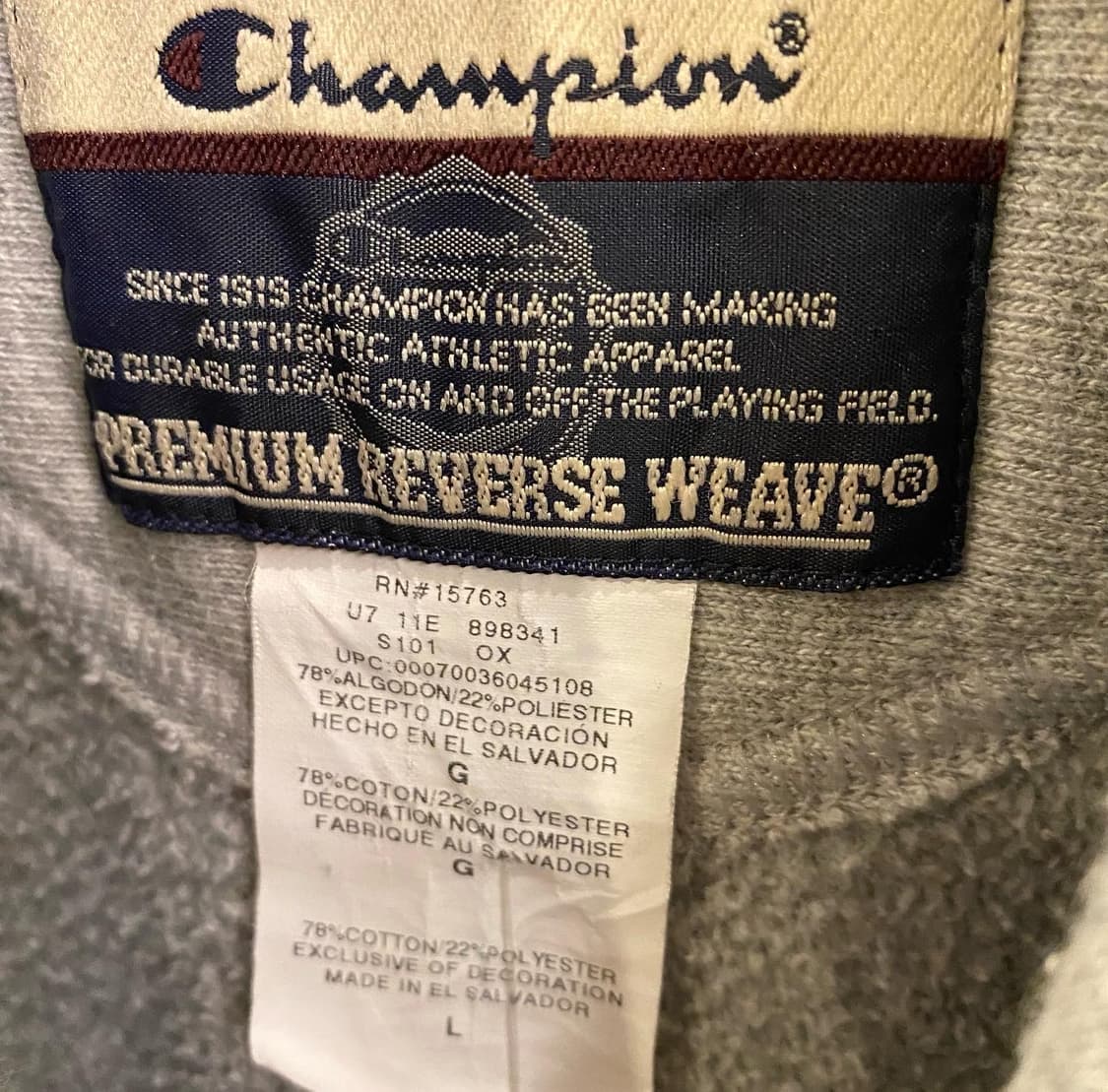 90s USA 챔피온 리버스위브 후드 상품이미지8