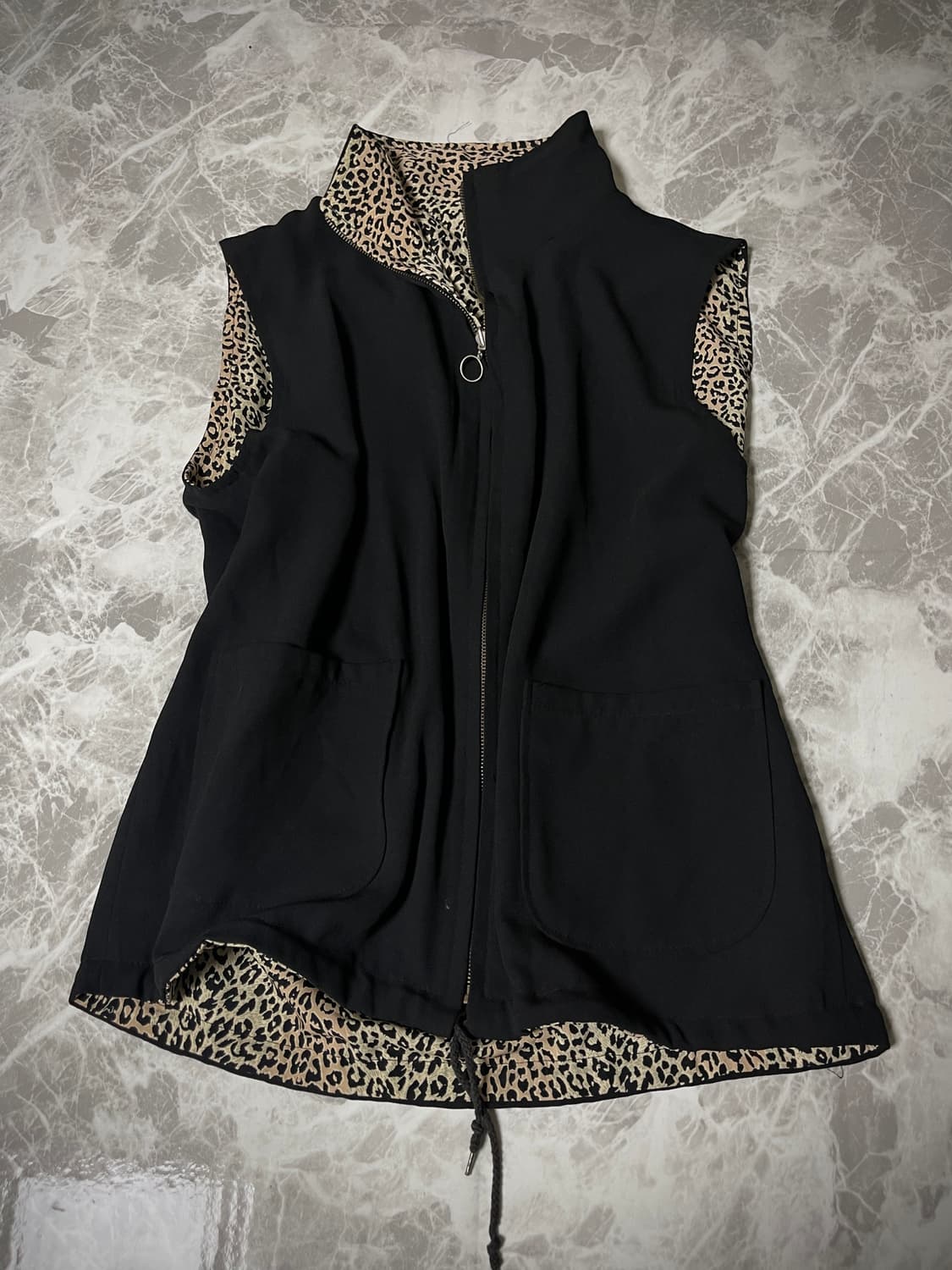 (Unknown)leopard zip up sleeveless top 상품이미지6
