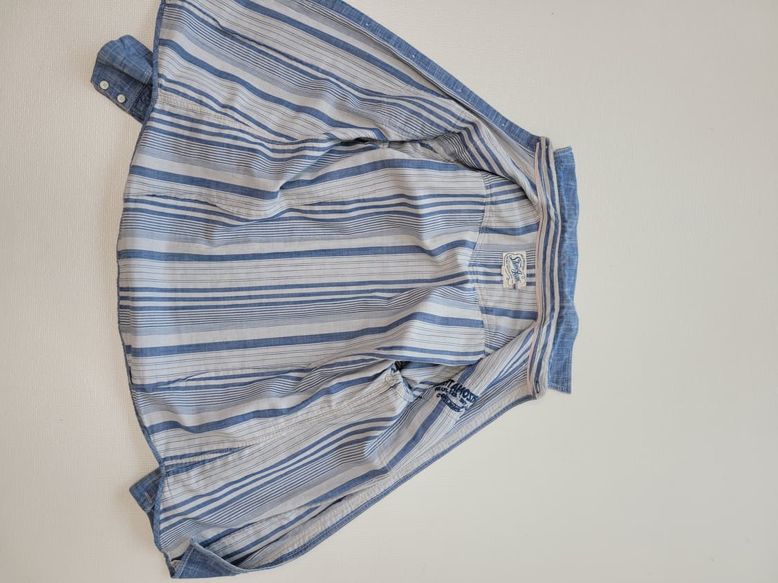 쉐인진 Shane 남자 샴브레이 웨스턴 셔츠 L 블루 상품이미지8