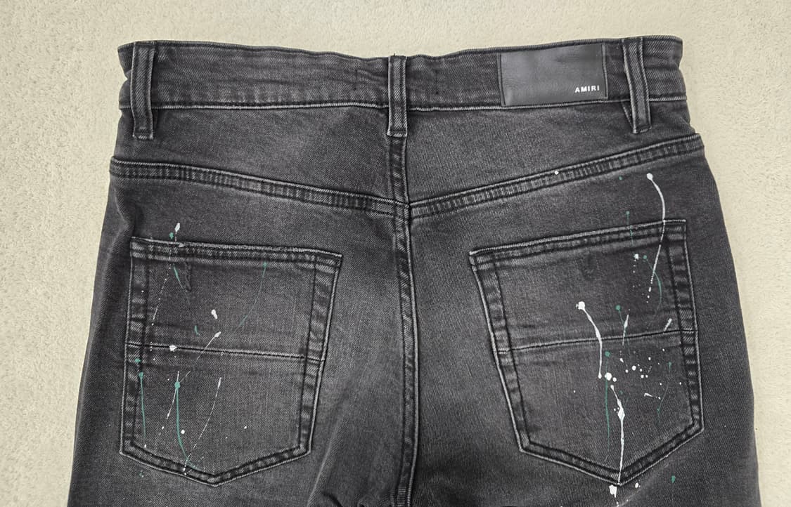 [정품] AMIRI 아미리 페인트 스플래터 데님진.   싸이즈 30 상품이미지6