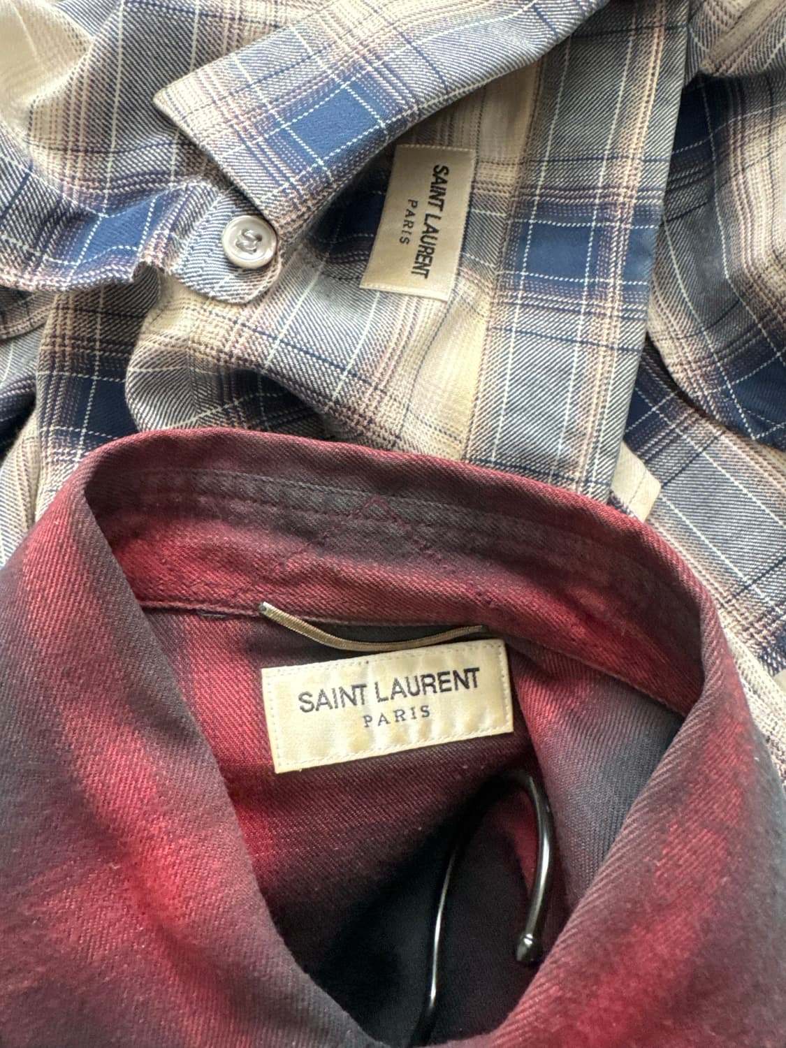 생로란 15시즌 에디슬리먼 웨스턴 체크셔츠 M 상품이미지3